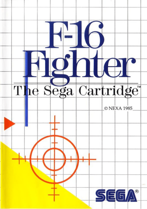 F-16 Fighter box art for Sega Master System